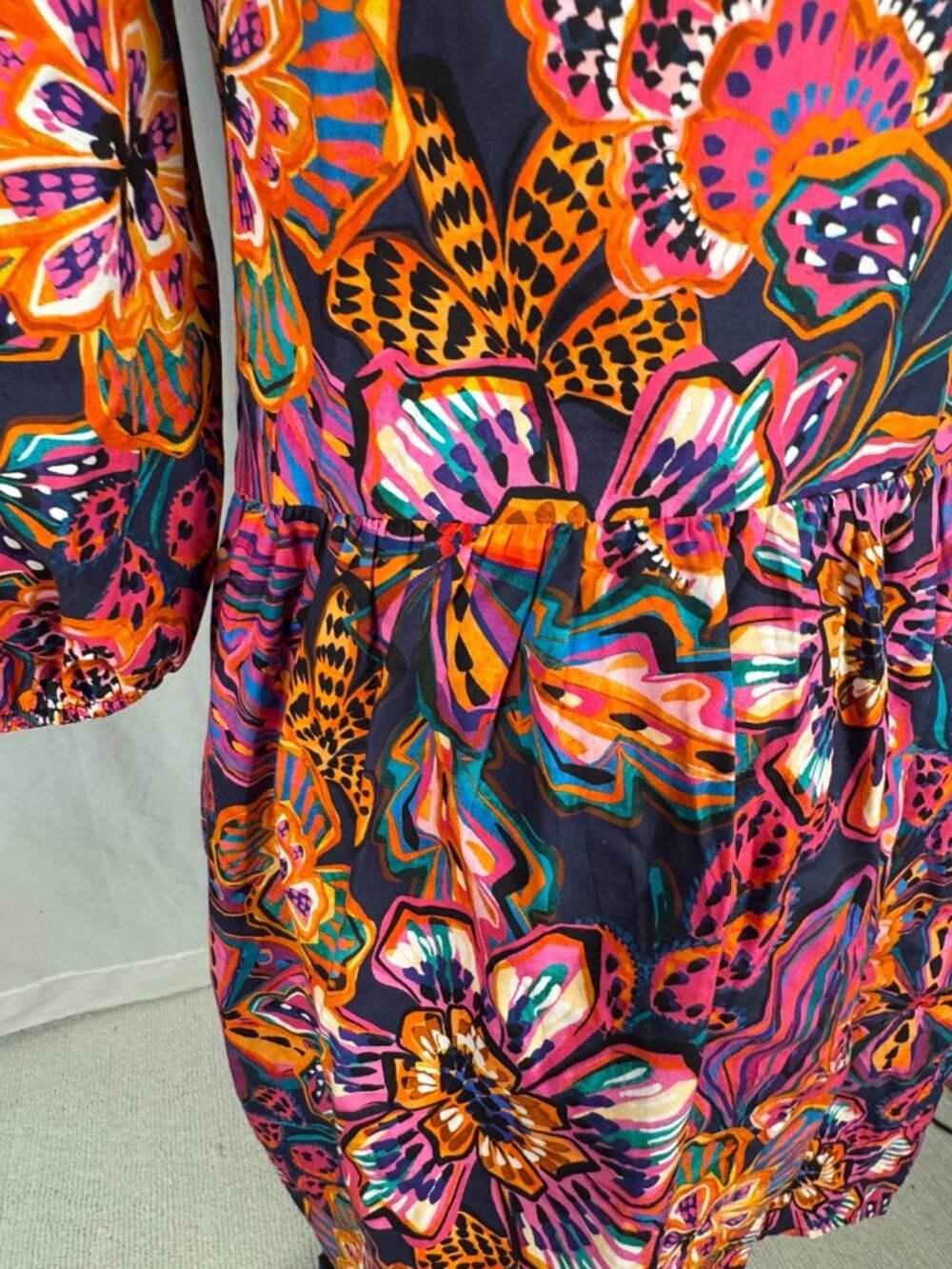 Johnny Was Eyes On You Poplin Floral Tunic Dress XS Boho Style - Picture 11 of 16